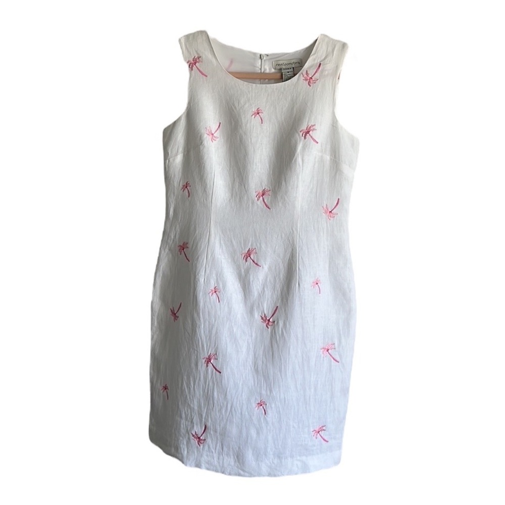 Chadwick’s Real Comfort 100% Linen Fitted Sleeveless Dress Size 8